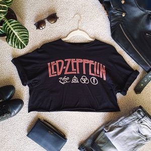 Vintage Led Zeppelin Crop Top